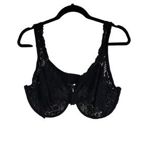 Smart & Sexy Underwire Plus Size Intimate Apparel Elegant Floral Black Lace Bra